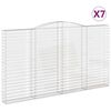 vidaXL Paniers &agrave; gabions arqu&eacute;s 7 pcs 400x30x220/240 cm Fer galvanis&eacute;