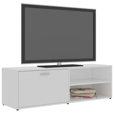 vidaXL Meuble TV Blanc 120x34x37 cm Bois d'ingénierie