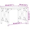 vidaXL Support d'imprimante ch&ecirc;ne fum&eacute; 40x30x31 cm bois d'ing&eacute;nierie