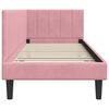 vidaXL Cadre de lit d'angle Rose 80 cm x 200 cm Velours