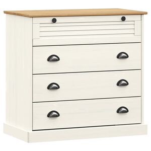 vidaXL Commode VIGO blanc 80x40x76 cm bois massif de pin