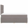vidaXL Sommier &agrave; lattes de lit avec matelas Taupe 120x200 cm Tissu
