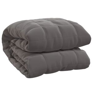 vidaXL Couverture lest&eacute;e Gris 220x240 cm 15 kg Tissu