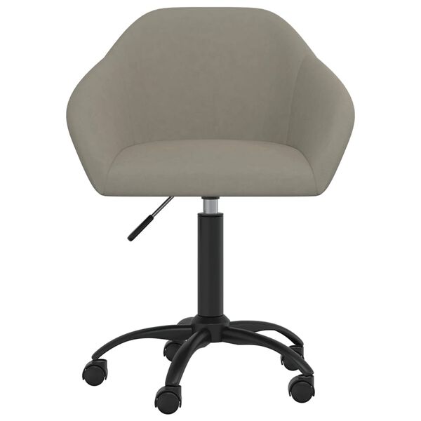 vidaXL Chaises pivotantes &agrave; manger lot de 4 gris clair velours