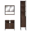 vidaXL Ensemble de meubles de salle de bain 3 pcs Ch&ecirc;ne marron