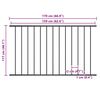 vidaXL Panneau de cl&ocirc;ture Woerden en acier thermolaqu&eacute; noir 1,7&nbsp;x&nbsp;1,17&nbsp;m