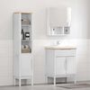 vidaXL Ensemble de mobilier de salle de bain avec &eacute;tag&egrave;re 2 pcs Blanc