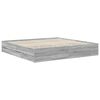 vidaXL Cadre de lit Gris Sonoma 200 x 200 cm Bois Ing&eacute;nierie
