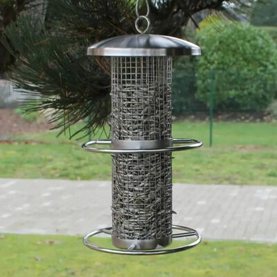 HI Station d'alimentation d'oiseaux suspendue 14x27,5 cm inox