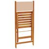 vidaXL Chaises de jardin pliantes lot de 8 beige tissu et bois massif