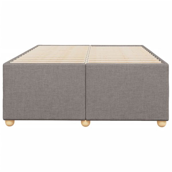 vidaXL Cadre de lit sans matelas taupe 120x190 cm tissu