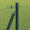 vidaXL Poteau de cl&ocirc;ture. Vert 25 x 1,2 m (maille de 36 mm) Acier