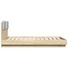 vidaXL Cadre de lit avec LED sans matelas ch&ecirc;ne sonoma 140x200 cm