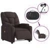 vidaXL Fauteuil de massage inclinable électrique Marron foncé Tissu