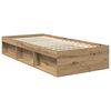 vidaXL Cadre de lit Ch&ecirc;ne artisan 90 x 200 cm Bois de pin massif