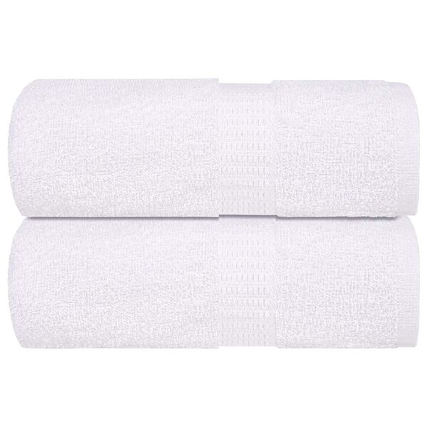 vidaXL Serviettes de toilette FROGN 2 pi&egrave;ces Blanc 30x30 cm 360 g/m&sup2;