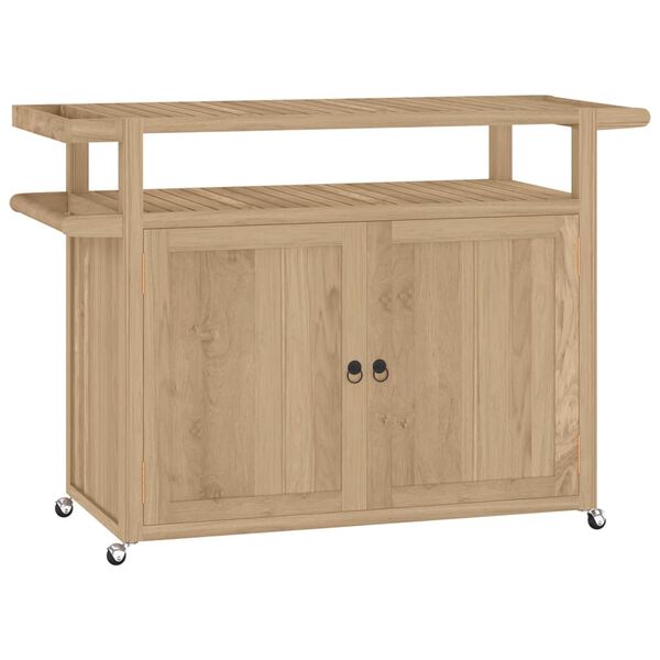 vidaXL Chariot de bar 120x50x90 cm bois de teck massif
