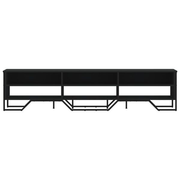 vidaXL Meuble TV noir 180x34x41 cm bois d'ing&eacute;nierie