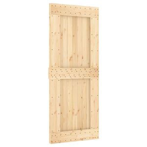 vidaXL Porte coulissante NARVIK 85 x 210 cm (213,5 cm) Naturel et noir