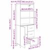 vidaXL Haut Armoire Ch&ecirc;ne noir 69,5 x 34 x 180 cm Bois d'ing&eacute;nierie