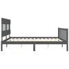 vidaXL Cadre de lit sans matelas gris 200x200 cm bois massif de pin