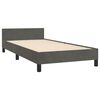 vidaXL Cadre de lit sans matelas gris fonc&eacute; 100x200 cm velours