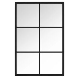 vidaXL Miroir mural noir 60x40 cm m&eacute;tal