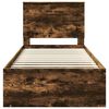 vidaXL Cadre de lit Ch&ecirc;ne fum&eacute; 90 x 200 cm Bois de pin massif