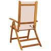 vidaXL Chaises pliables de jardin lot de 6 bois d'acacia et textil&egrave;ne