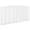 vidaXL Paniers &agrave; gabions arqu&eacute;s 7 pcs 400x30x180/200 cm Fer galvanis&eacute;