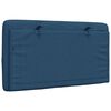 vidaXL Coussin de t&ecirc;te de lit bleu 90 cm tissu