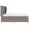 vidaXL Lit &agrave; ressorts avec matelas gris fonc&eacute; 90x190 cm Taupe tissu