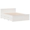 vidaXL Lit biblioth&egrave;que sans matelas blanc 140x200 cm bois pin massif
