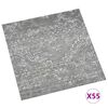 vidaXL Dalles de plancher autoadh&eacute;sives 55 pcs PVC 5,11 m&sup2; gris b&eacute;ton