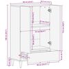 vidaXL Buffet Haut Marron 60 x 33,5 x 100 cm Bois de mangue massif