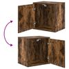 vidaXL Armoires de garage 2 pcs ch&ecirc;ne fum&eacute; bois d'ing&eacute;nierie