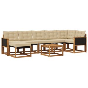 vidaXL Ensemble de canap&eacute;s d'ext&eacute;rieur 8 pc Naturel et Beige