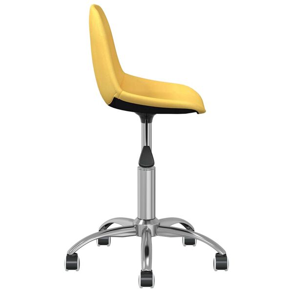 vidaXL Chaises pivotantes &agrave; manger lot de 4 jaune tissu