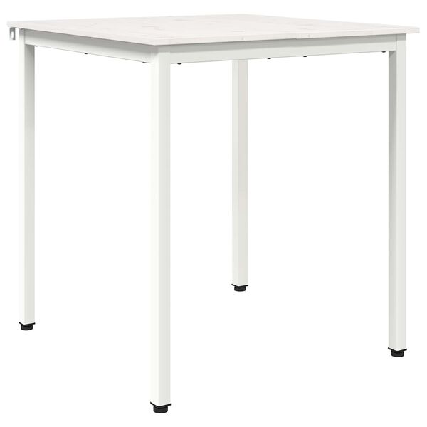 vidaXL Table de salle &agrave; manger / Table de repas Blanc 70 x 70 x 75 cm