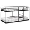 vidaXL Lit superpos&eacute; sans matelas noir 100x200 cm acier