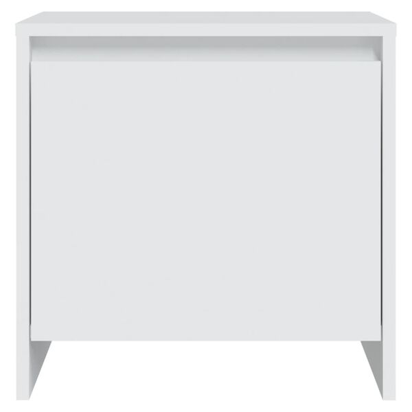 vidaXL Table de chevet blanc 45x34x44,5 cm bois d&rsquo;ing&eacute;nierie