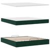 vidaXL Cadre de lit ottoman avec matelas vert fonc&eacute; 200x200 cm velours