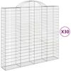 vidaXL Paniers &agrave; gabions arqu&eacute;s 30 pcs 200x50x180/200 cm Fer galvanis&eacute;