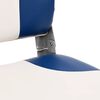 vidaXL Siège de bateau pliable 1 ensemble bleu et blanc