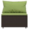 vidaXL Canap&eacute;s centraux de jardin coussins 2pcs marron r&eacute;sine tress&eacute;e