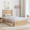 vidaXL Cadre de lit Ch&ecirc;ne Sonoma 90 x 190 cm Bois Ing&eacute;nierie