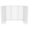 vidaXL Cadre &agrave; gabion de poubelle double Acier 180 x 100 x 120 cm