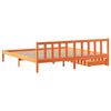 vidaXL Cadre de lit sans matelas cire marron 200x200cm bois pin massif