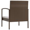 vidaXL Salon de jardin 16 pcs avec coussins R&eacute;sine tress&eacute;e Marron