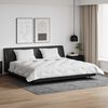 vidaXL Couette avec Oreillers 3 pcs Blanc Microfibre et Plumes D'oie